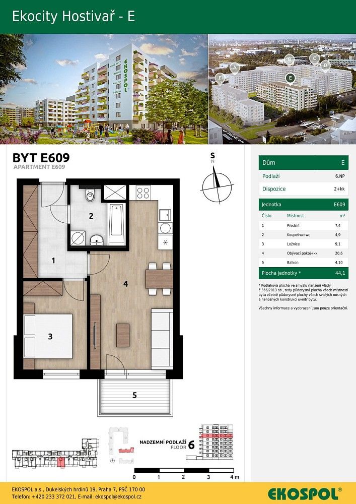 Byt 2+kk · 44 m² · Arnošta Staňka, Praha 10 - Hostivař - 4