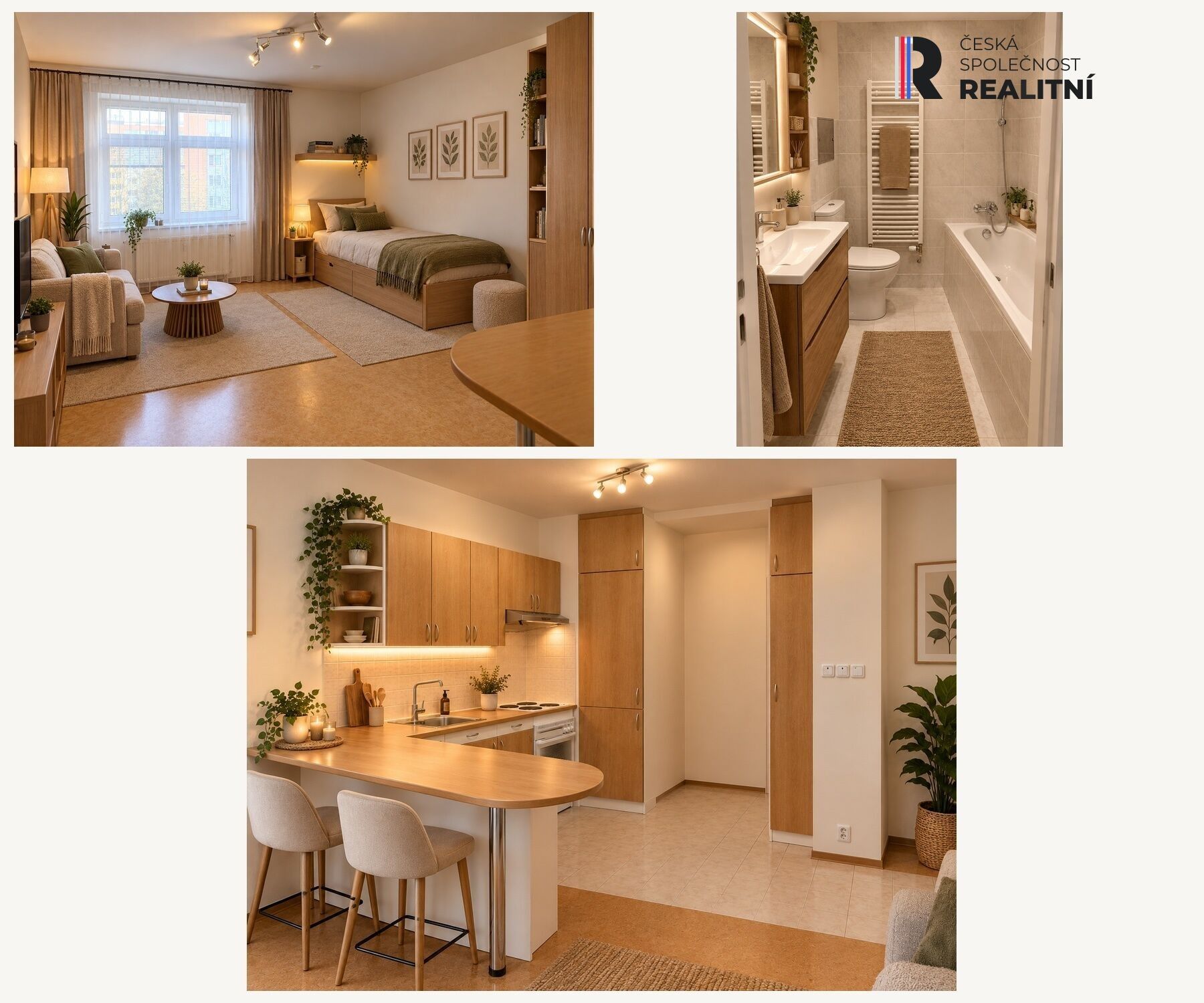 Pronájem byt 1+kk - Podlesí IV, Zlín, 34 m² - 2