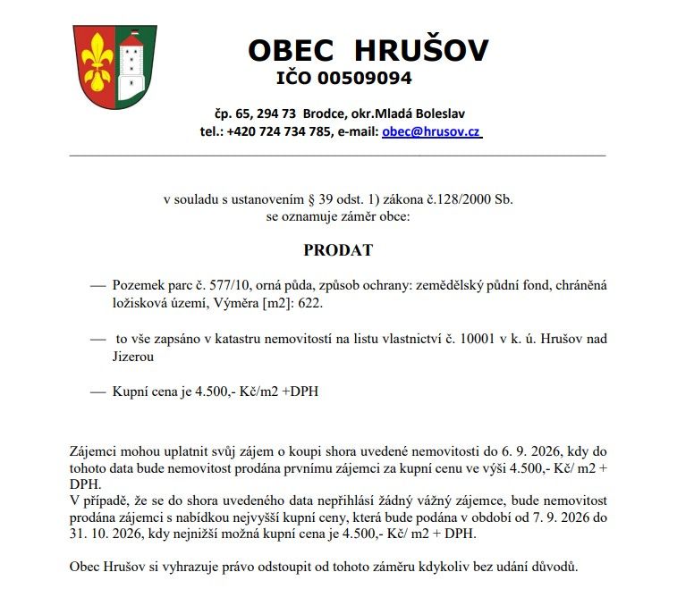 Pozemek pro bydlení · Brodce nad Jizerou, 294 73 - 3