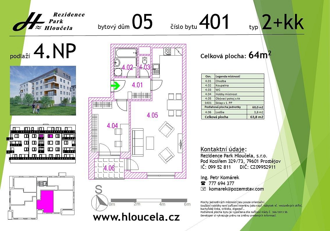 Byt 2+kk · 60 m² · Prostějov, Olomoucký kraj - 3