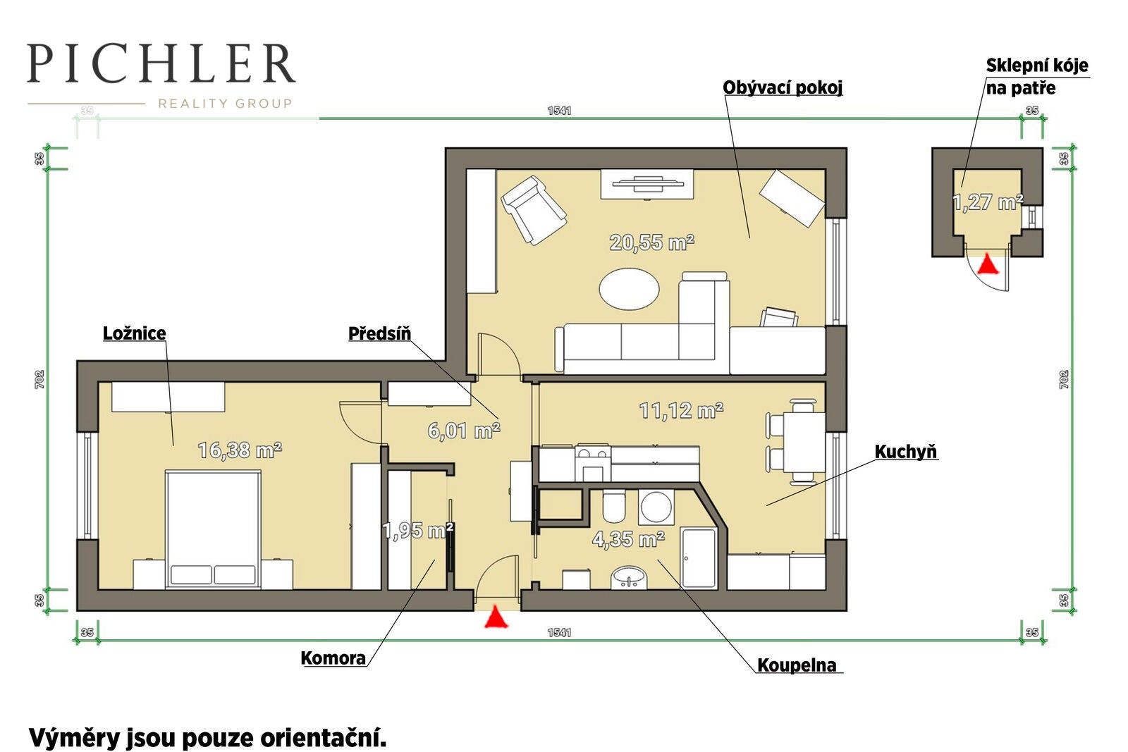 Byt 2+1 · 62 m² · Na Pátku, Rokycany Nové Město - 3