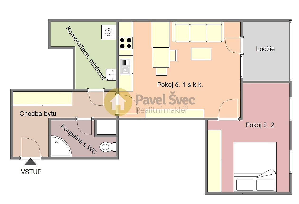 Prodej byt 2+kk - U Velkého rybníka, Plzeň - Bolevec, 57 m² - 5