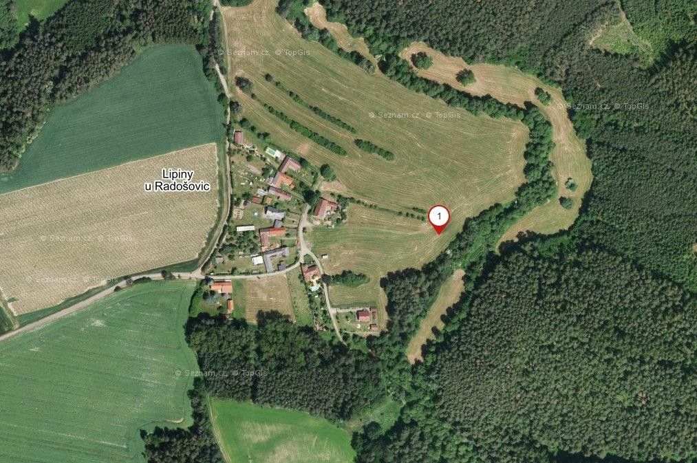 Prodej zahrada - Lipiny u Radošovic, 1 633 m²