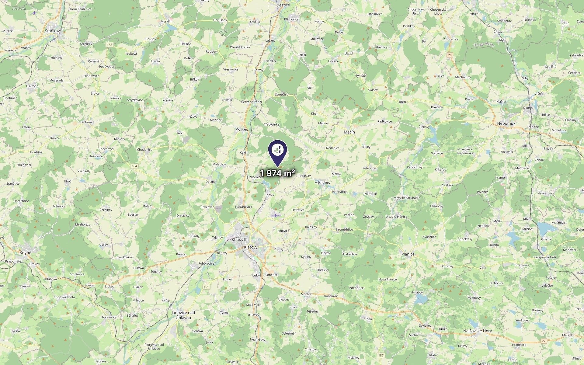 Louka · 1 974 m² · Švihov - 3