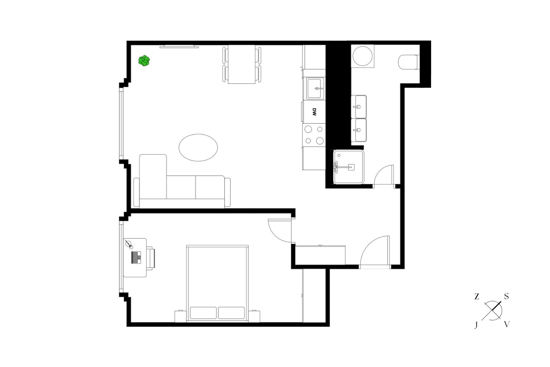 Byt 2+kk · 48 m² · Kodaňská, Praha - Vršovice - 3