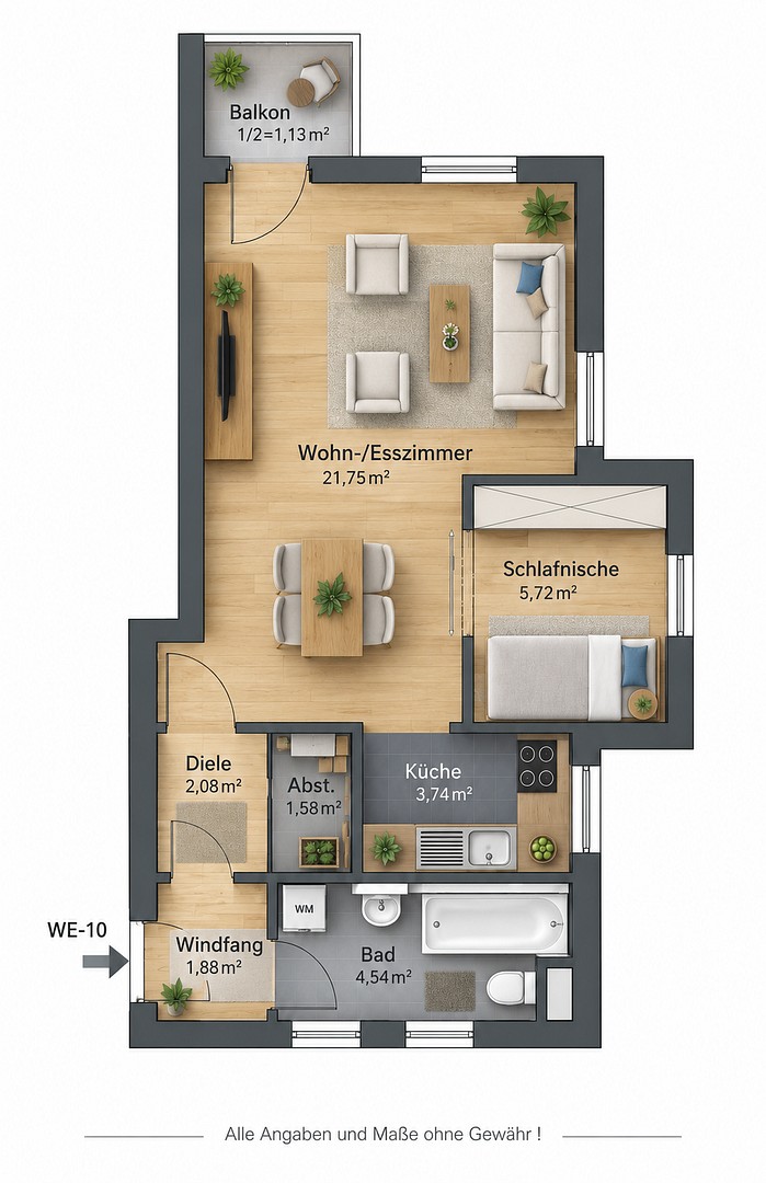 1+kk, Fohlenweide 10, , Braniborsko, 42 m² - 2