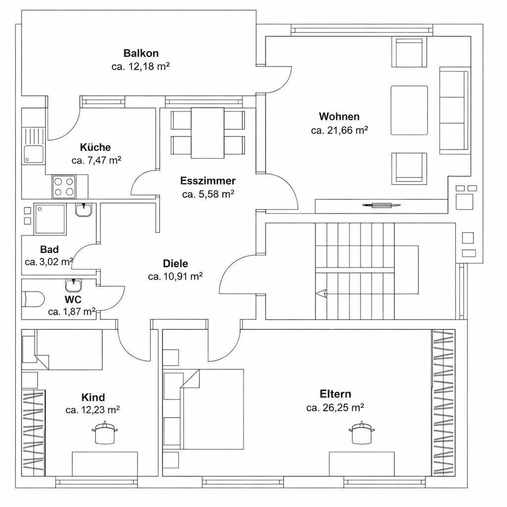 3+1, Wuppertal Elberfeld Nordrhein-Westfalen 42117, 100 m² - 1