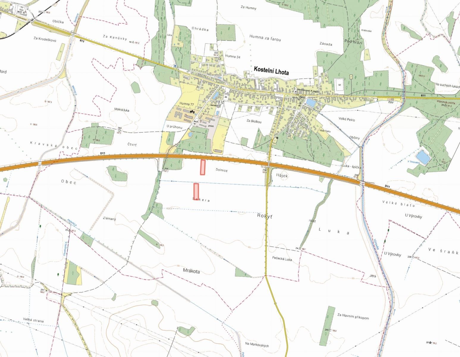 Zemědělské pozemky, Kostelní Lhota - 2