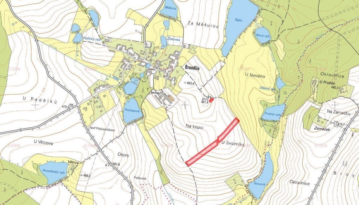 Prodej zemědělský pozemek - Brandlín, Tučapy