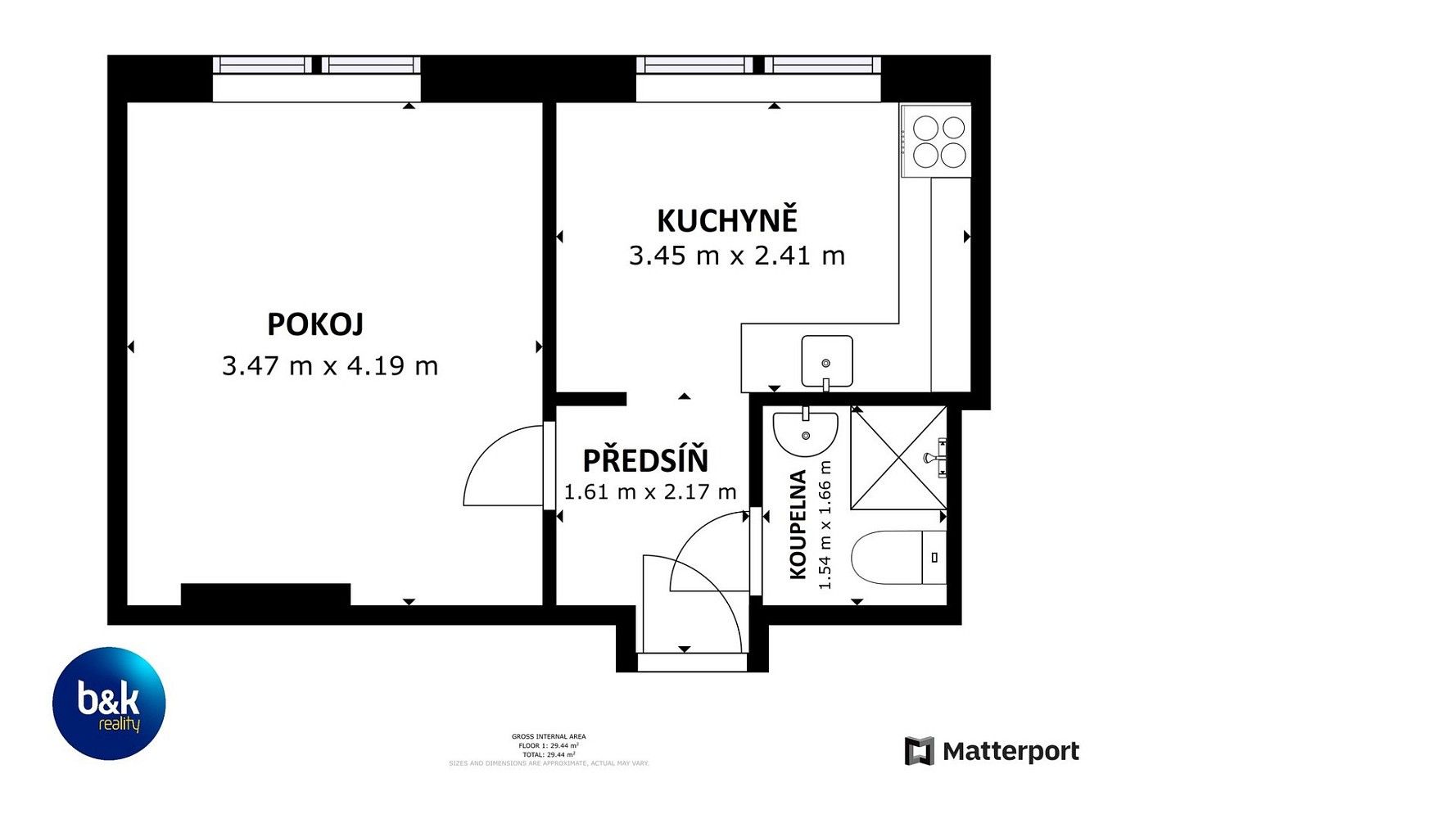 1+1, Beroun - Beroun-Město, Středočeský kraj, 30 m² - 2