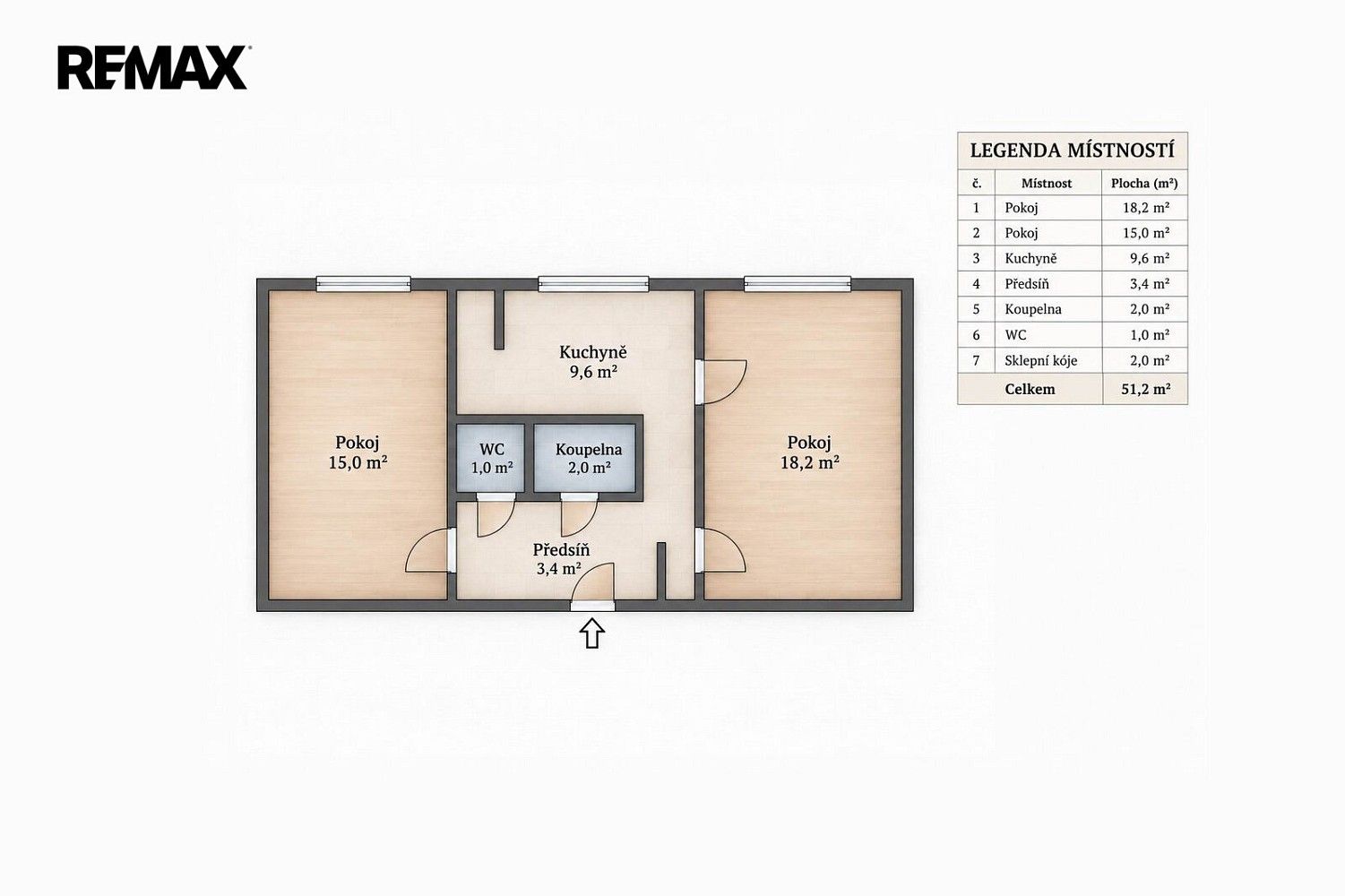 2+1, Praha - Hloubětín, okres Praha 14, Hlavní město Praha, 49 m² - 2