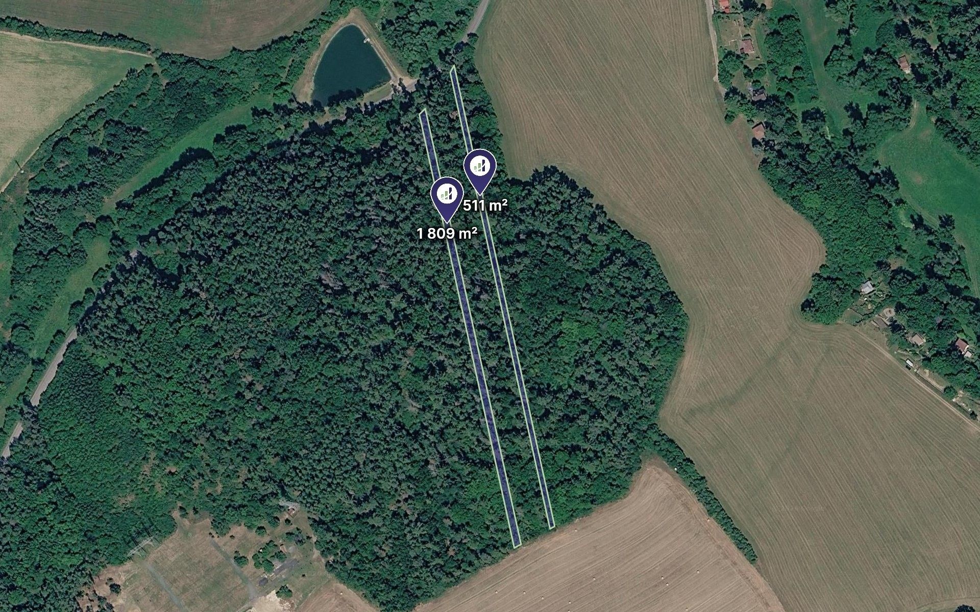 Les, 3 320 m²