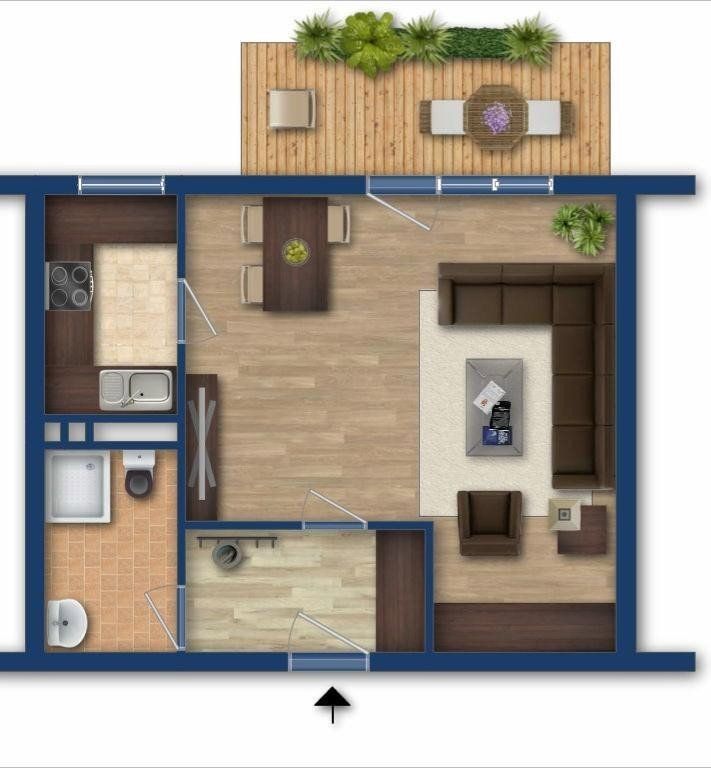 1+1, , Bádensko-Württembersko, 38 m² - 2