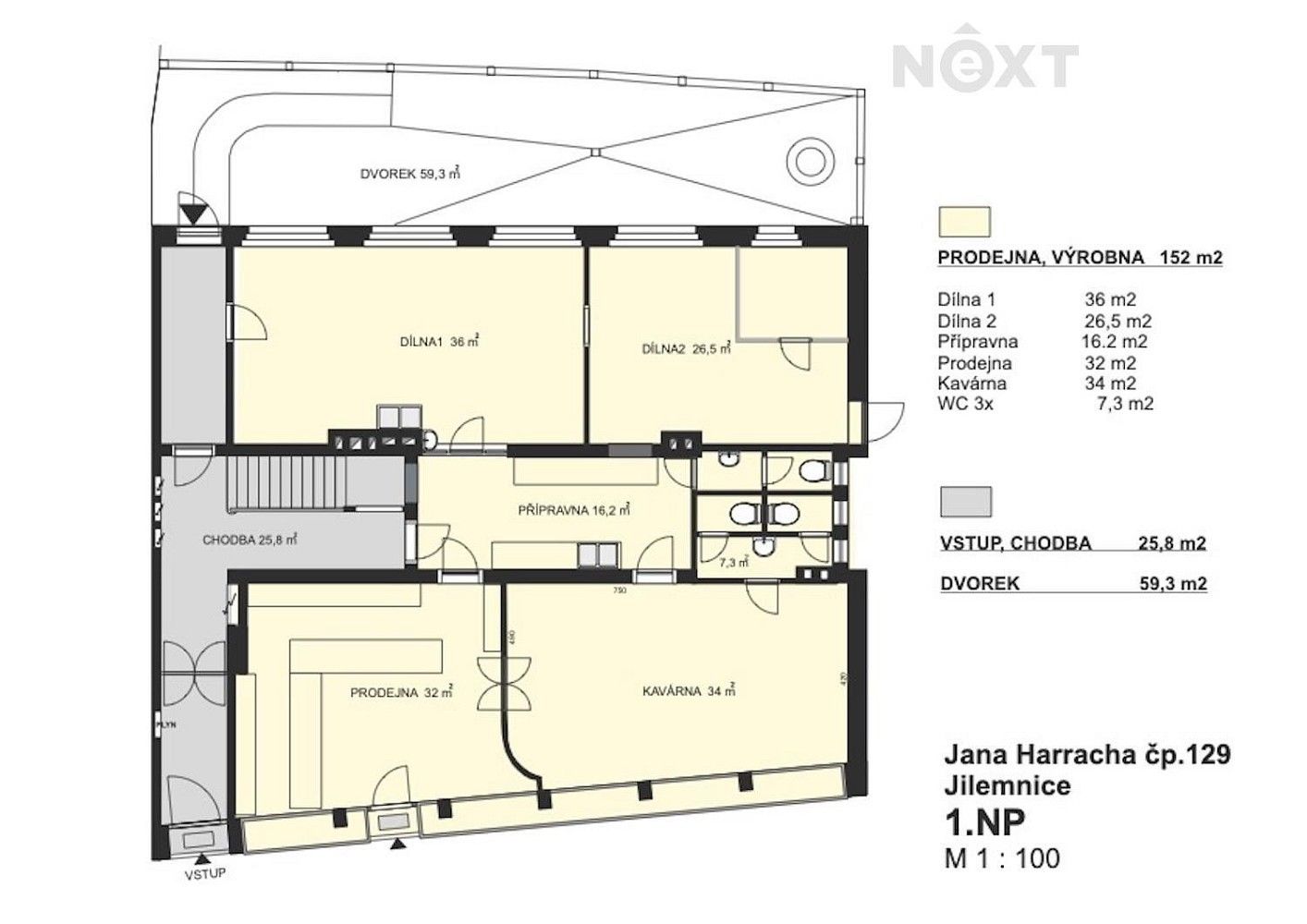 Pronájem obchodní prostory - Jilemnice, okres Semily, Liberecký kraj, 152 m² - 5