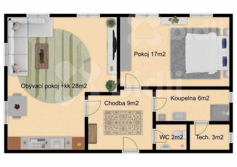 Prodej byt 2+kk - Petrovice, Jablonné v Podještědí, 65 m²
