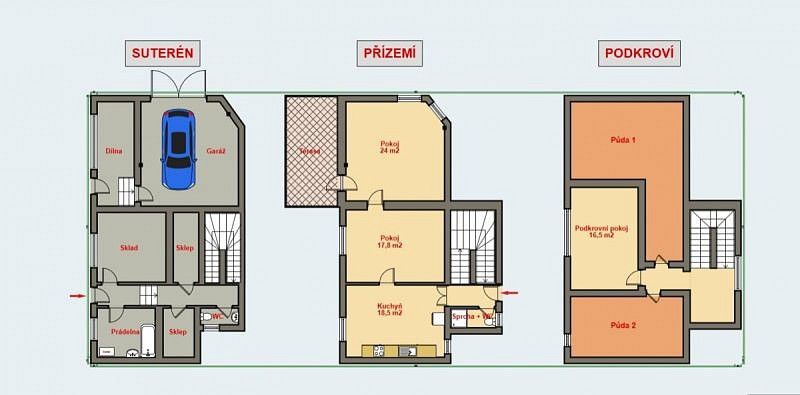 Rodinné domy, Abertamy, okres Karlovy Vary, Karlovarský kraj, 150 m² - 2