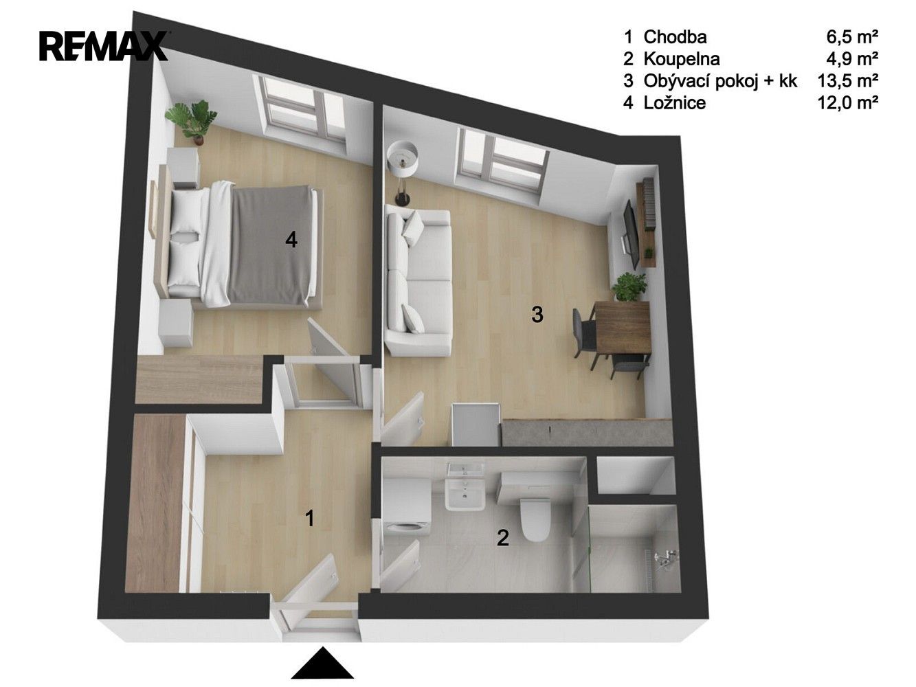 Byt 2+kk · 38 m² · Hořovice, okres Beroun, Středočeský kraj - 4