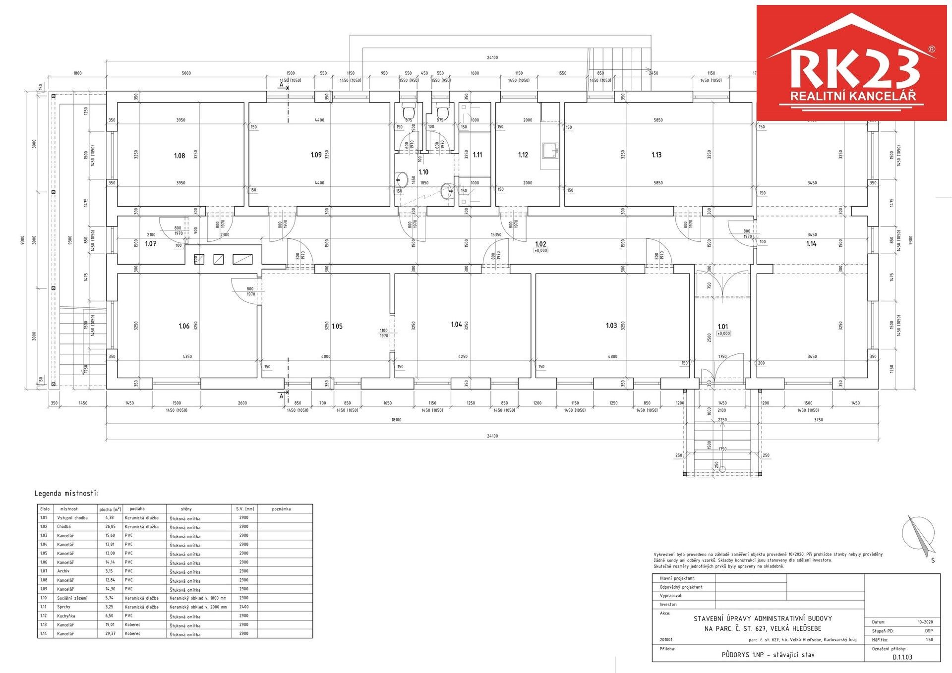 Obchodní prostory, Purkyňova, Velká Hleďsebe, 181 m² - 2