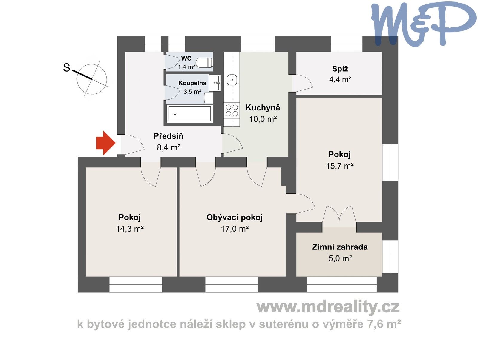 3+1, Majakovského, Jihlava, 75 m² - 2