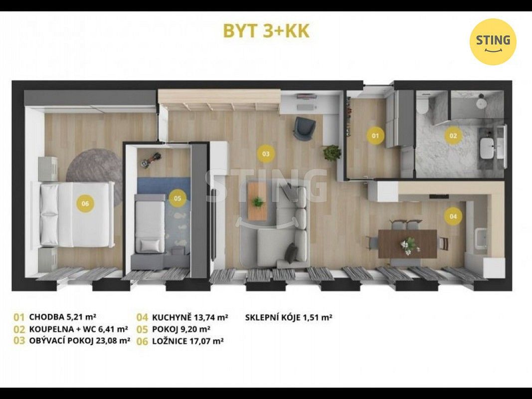 Byt 3+kk · 72 m² · Opava - Předměstí, Moravskoslezský kraj - 3