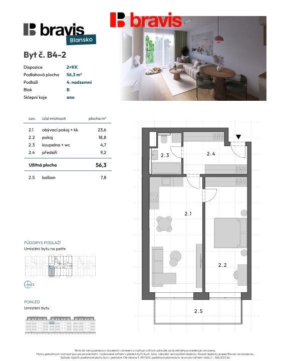 3+kk, Zborovec , Blansko, 78 m² - 2