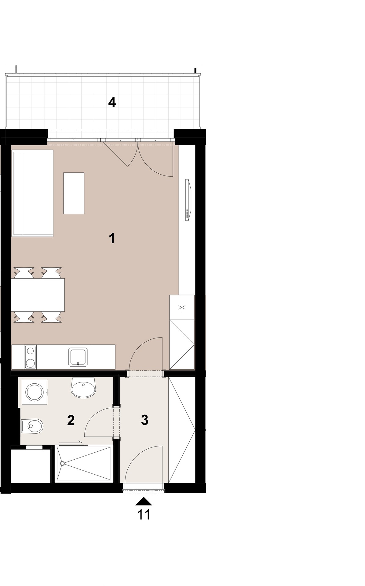 1+kk, Roudnická,Střížkov,Praha, 34 m² - 2