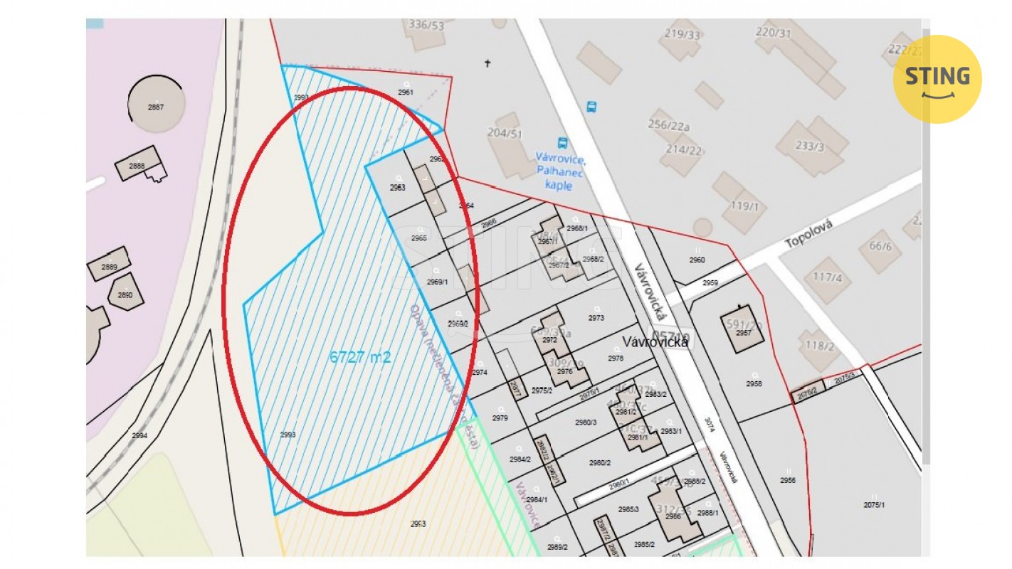 Komerční pozemky, Vávrovická, Opava, 7 349 m²