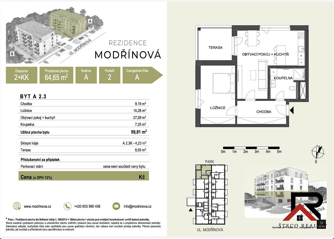 Pronájem byt 2+kk - Třebíč - Nové Město, Kraj Vysočina, 60 m² - 5