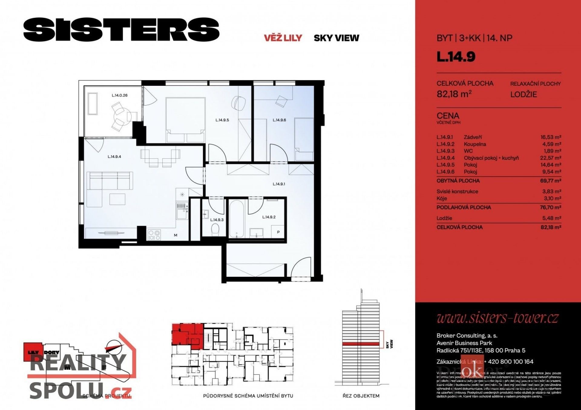 Prodej byt 3+kk - náměstí Českých bratří, Plzeň, 82 m²