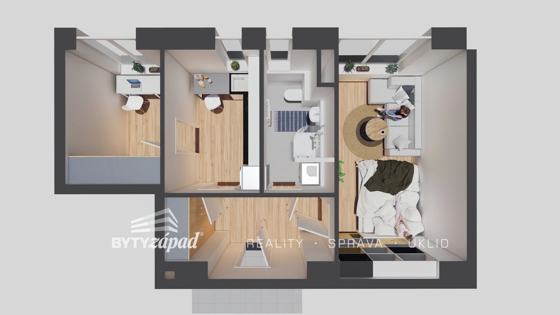 1+1, Zikmunda Wintra 2463, Plzeň Jižní Předměstí, 41 m² - 2