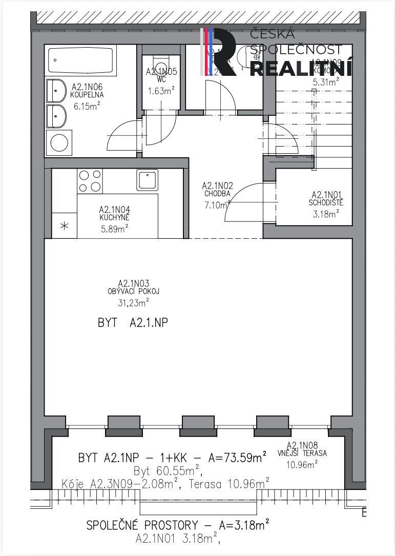 Byt 2+kk · 71 m² · Březnice - 4