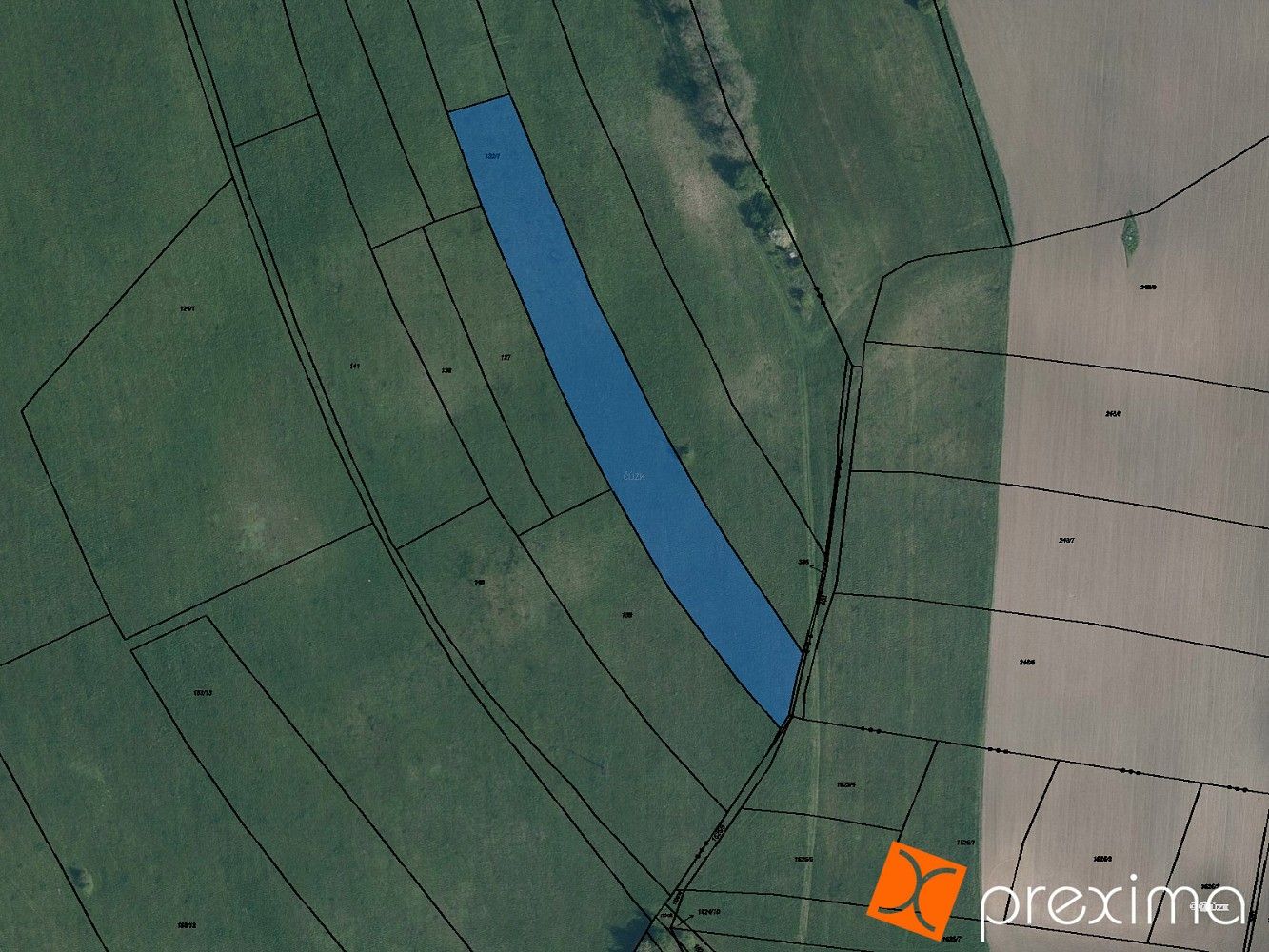 Zemědělský pozemek, 1 206 m²