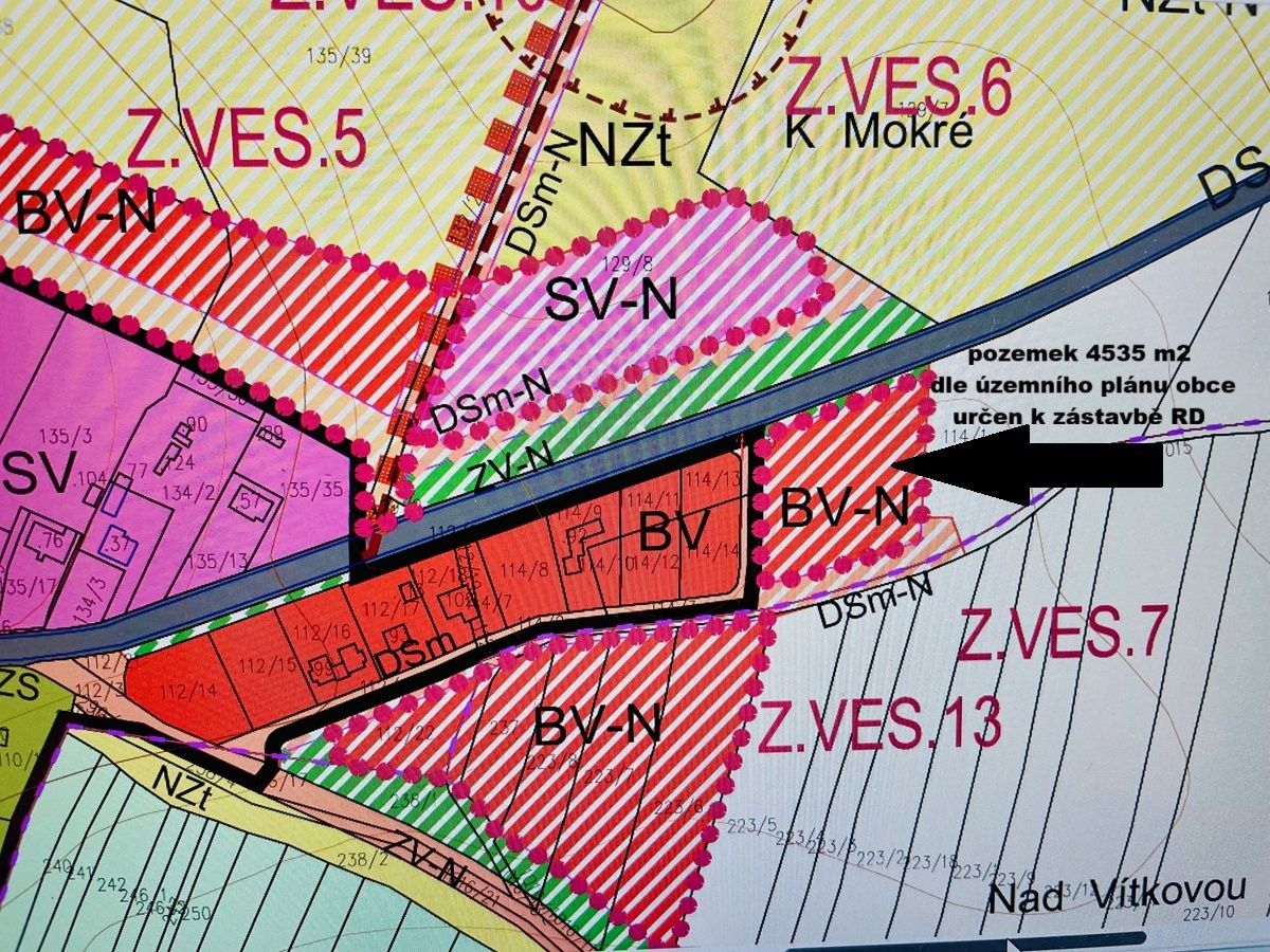 Prodej pozemek pro bydlení - Vesce
