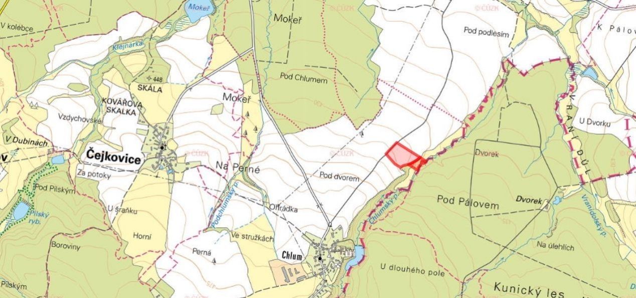 Prodej zemědělský pozemek - Chlum, Zbýšov