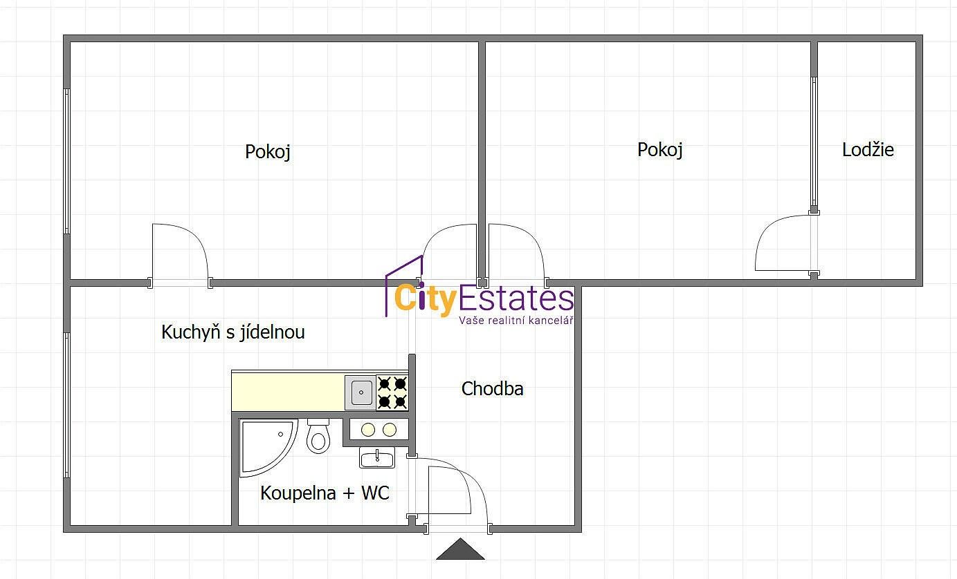 2+1, Louny, Ústecký kraj, 65 m² - 2