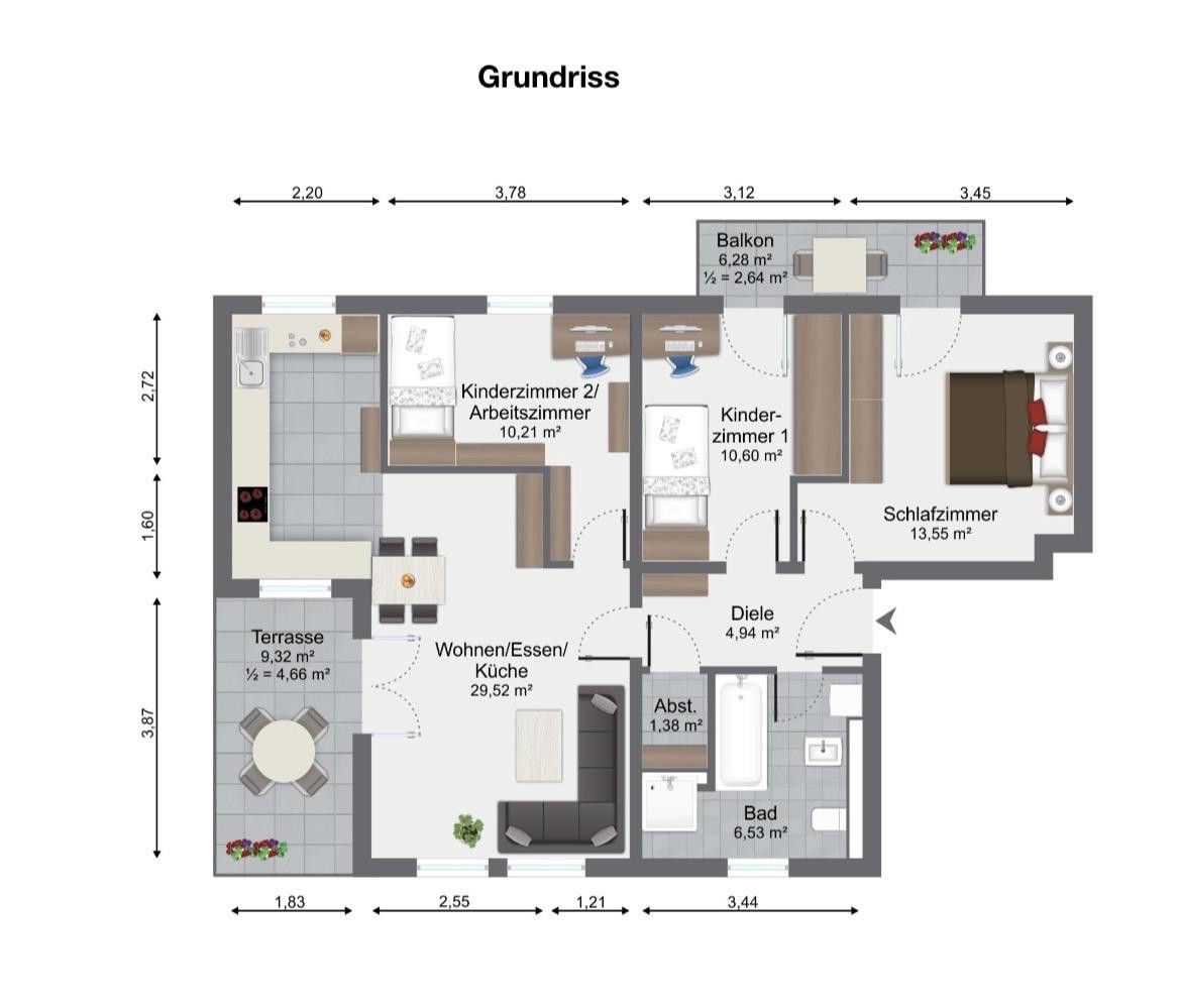 4+1, Saaldorf Saaldorf Bayern 83416, 84 m² - 2