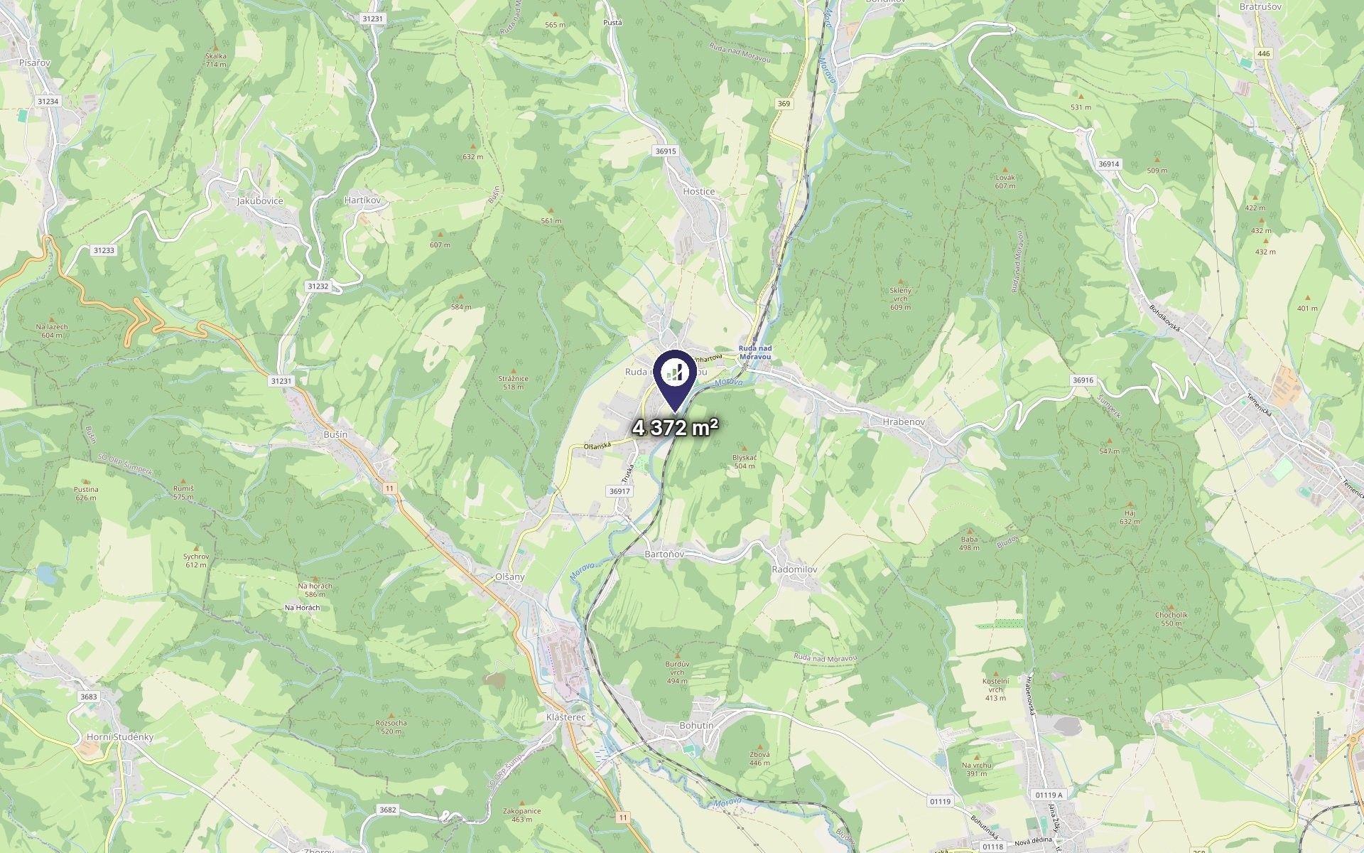 Pozemek · 4 372 m² · Ruda nad Moravou - 3