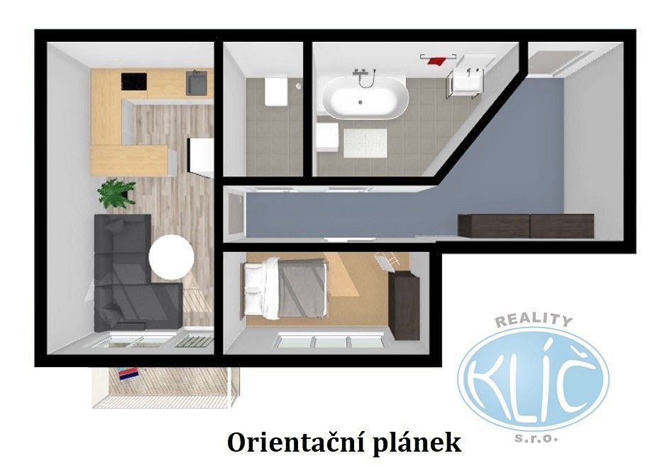 Pronájem byt 2+kk - Tábor, Jihočeský kraj, 43 m² - 2