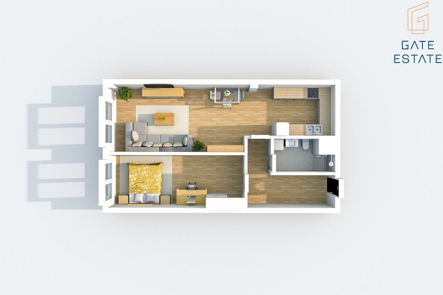 Pronájem byt 2+kk - Bystřice pod Hostýnem, okres Kroměříž, Zlínský kraj, 58 m² - 5