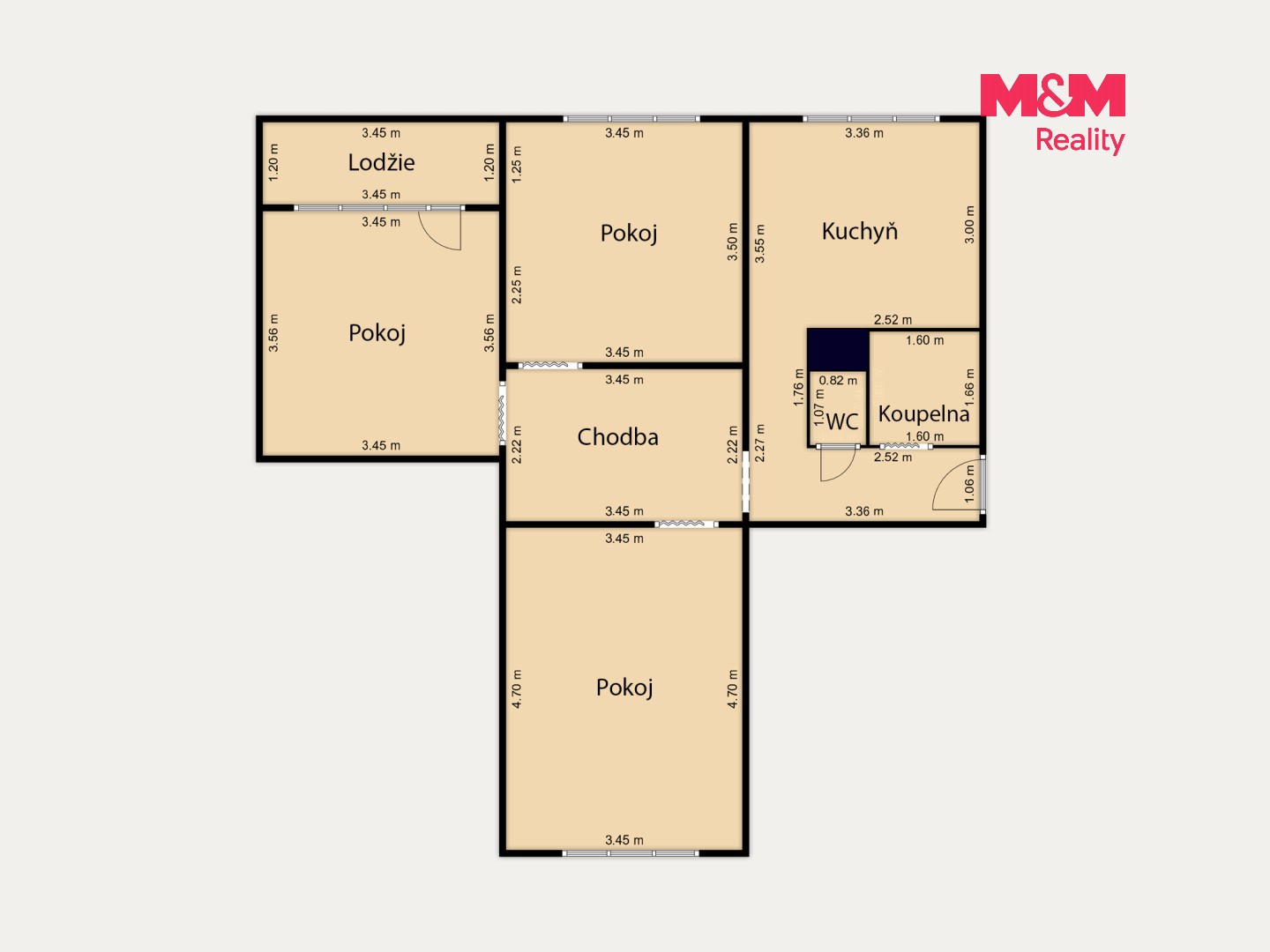 Byt 3+1 · 68 m² · Husova, Chodov - 3
