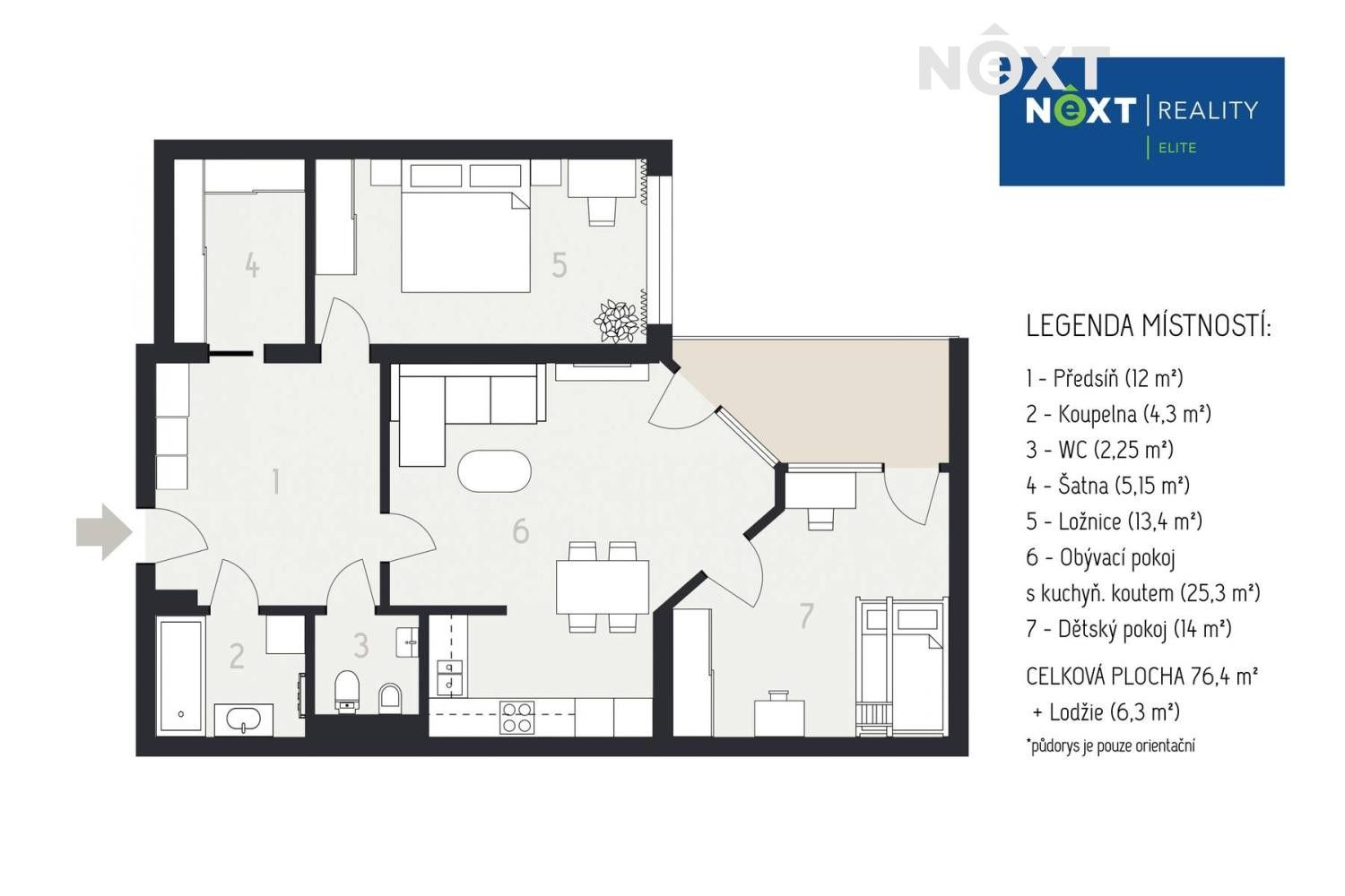 Prodej byt 3+kk - Chudčická, Brno, 85 m²