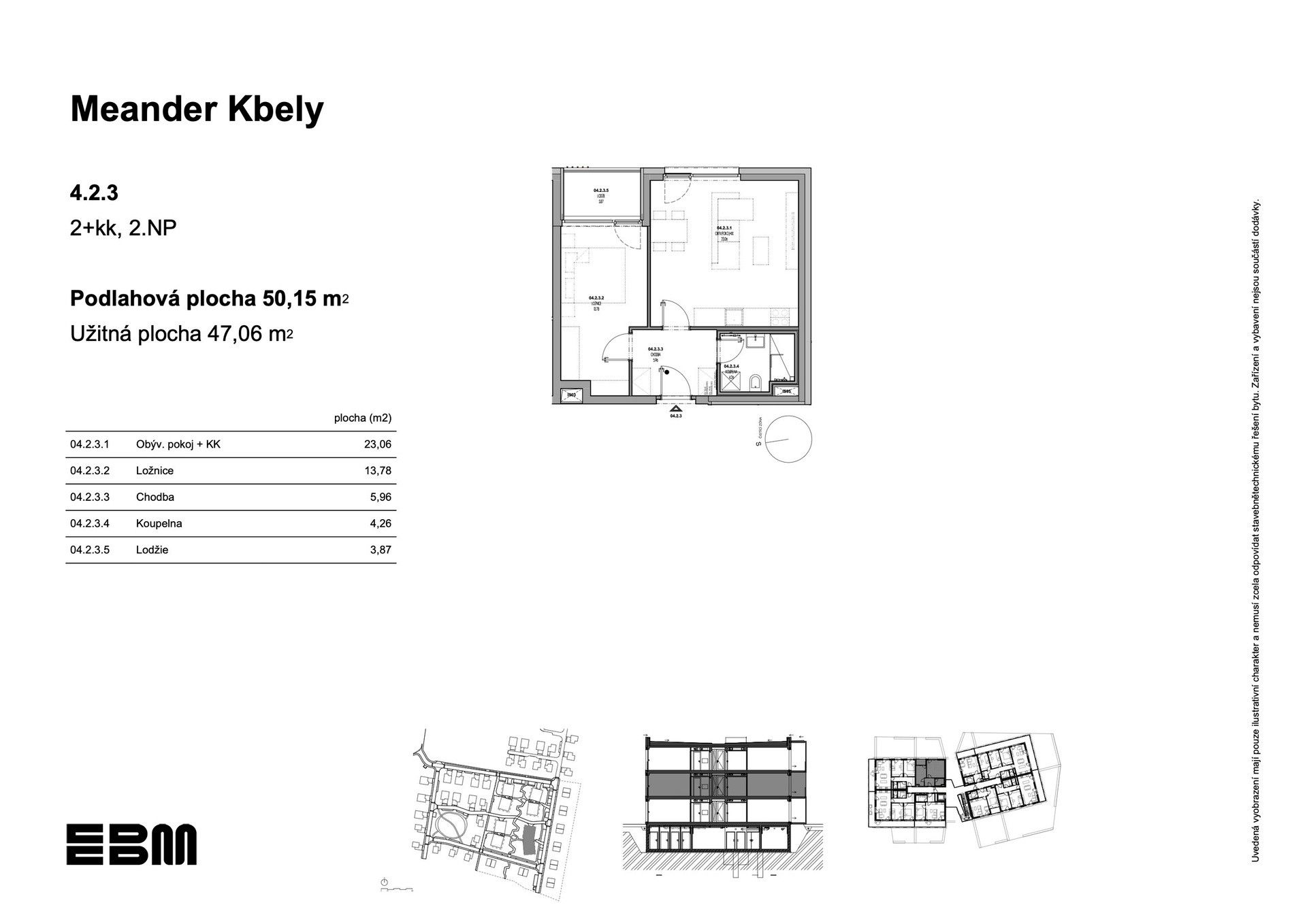 Byt 2+kk · 50 m² · K Vinoři, Praha Kbely - 4