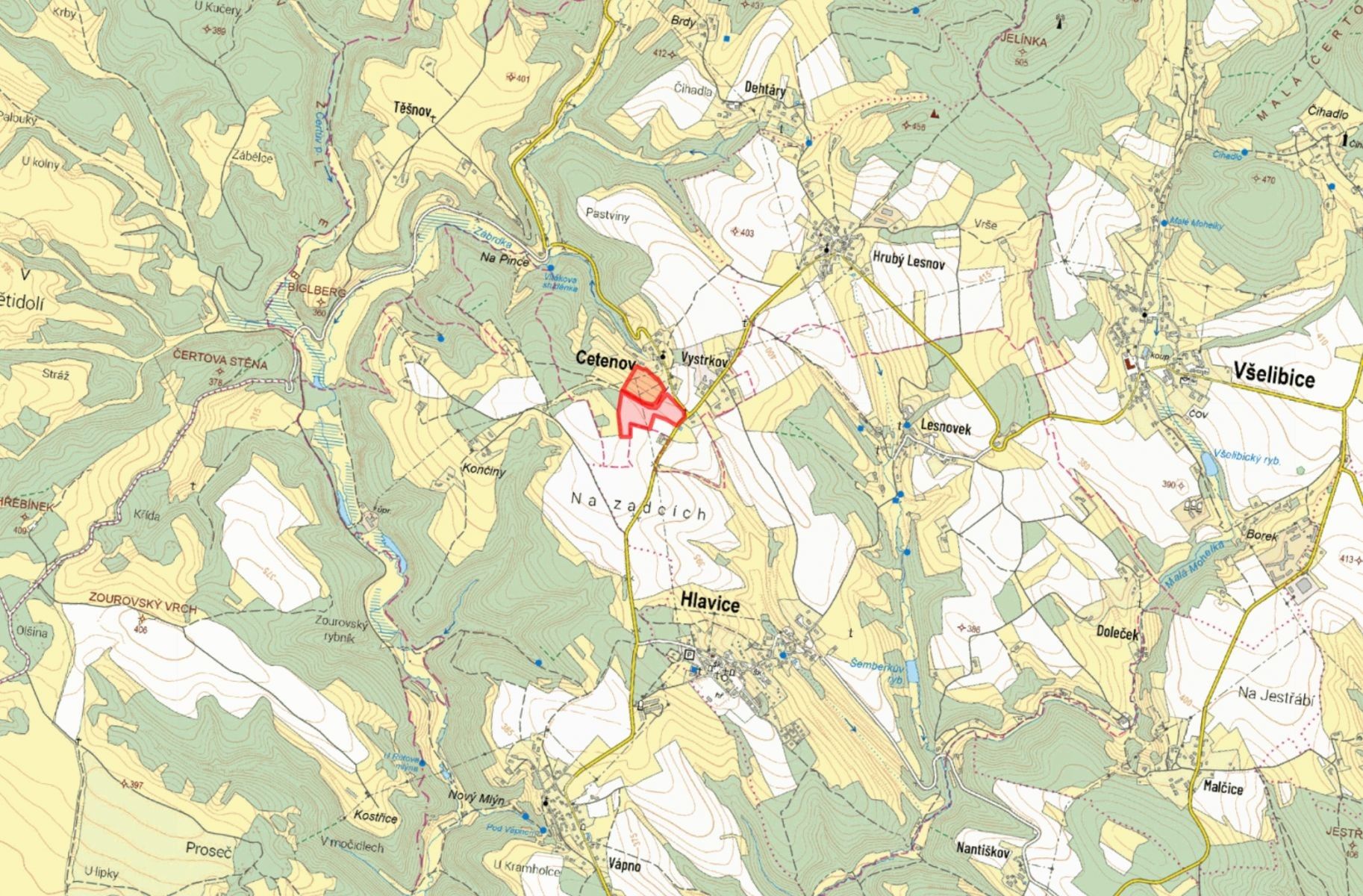 Zemědělské pozemky, Cetenov - 2