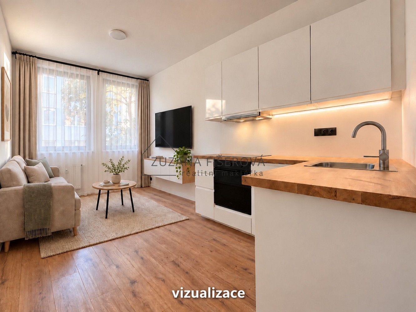 Pronájem byt 2+kk - Elišky Přemyslovny, Praha 5 - Zbraslav, 35 m² - 2