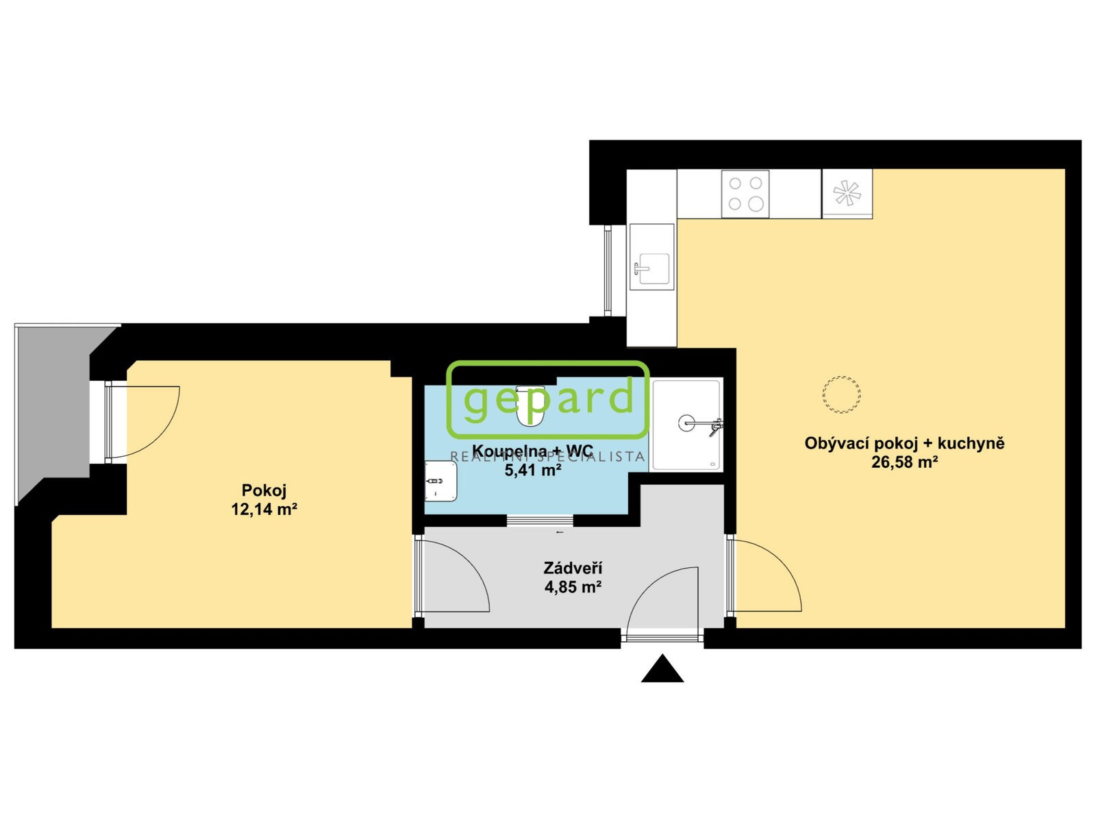 2+kk, Slepá 778, Brno Zábrdovice, 47 m² - 1