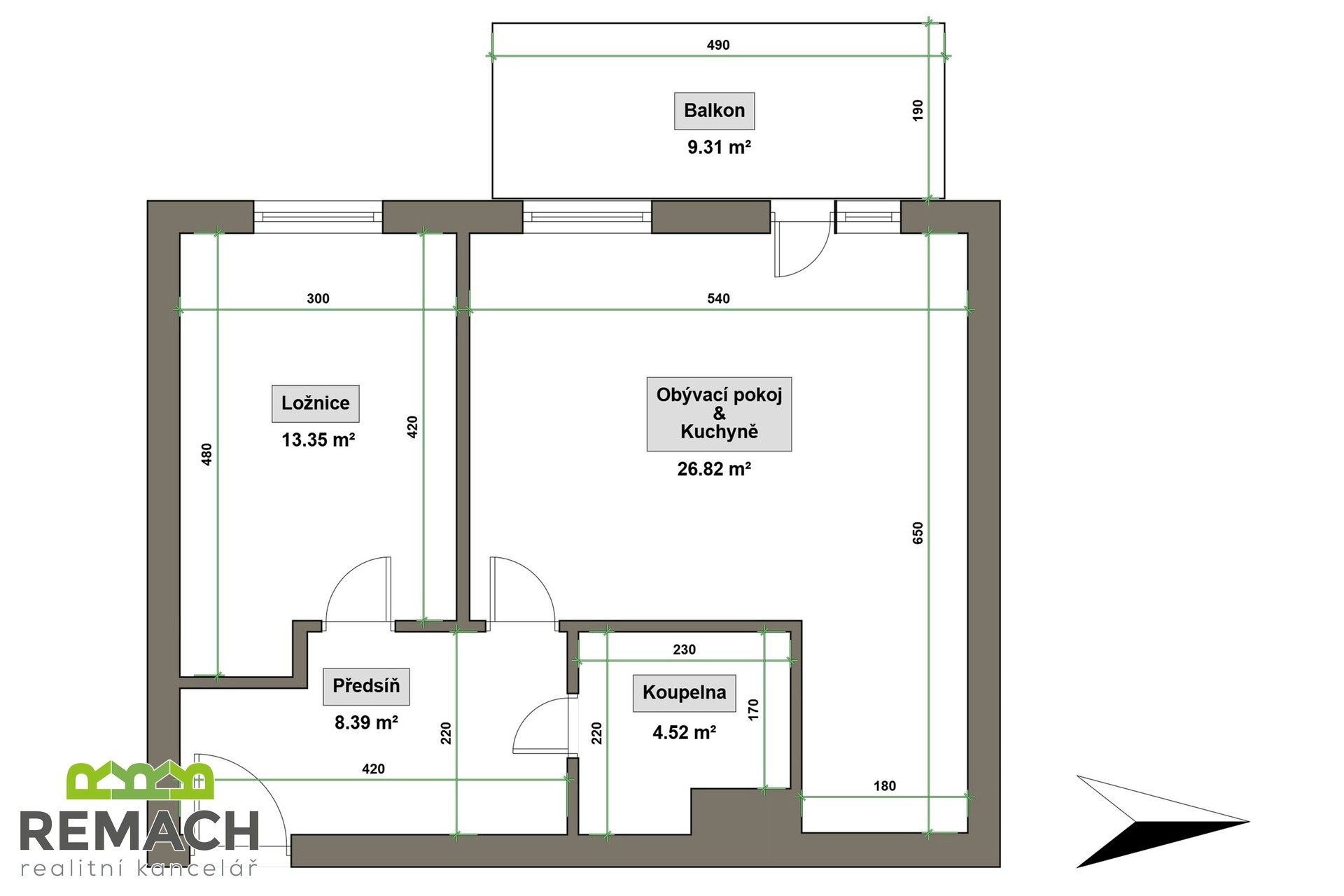 2+kk, Zahrádky, Uherské Hradiště, 61 m² - 2