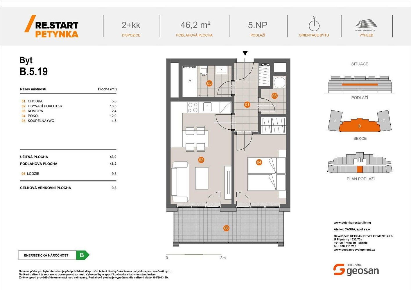 2+kk, Praha - Střešovice, okres Praha 6, Hlavní město Praha, 46 m² - 2