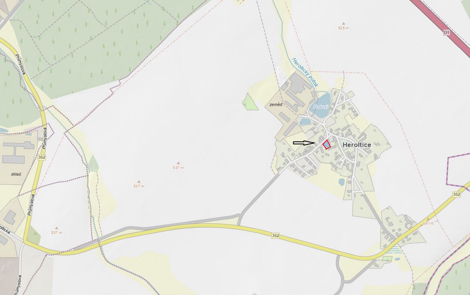 Prodej pozemek pro bydlení - Jihlava - Heroltice, Kraj Vysočina - 2