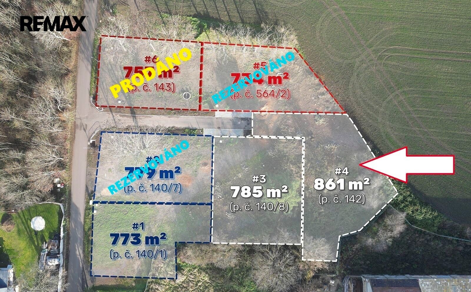Pozemek pro bydlení, 861 m²