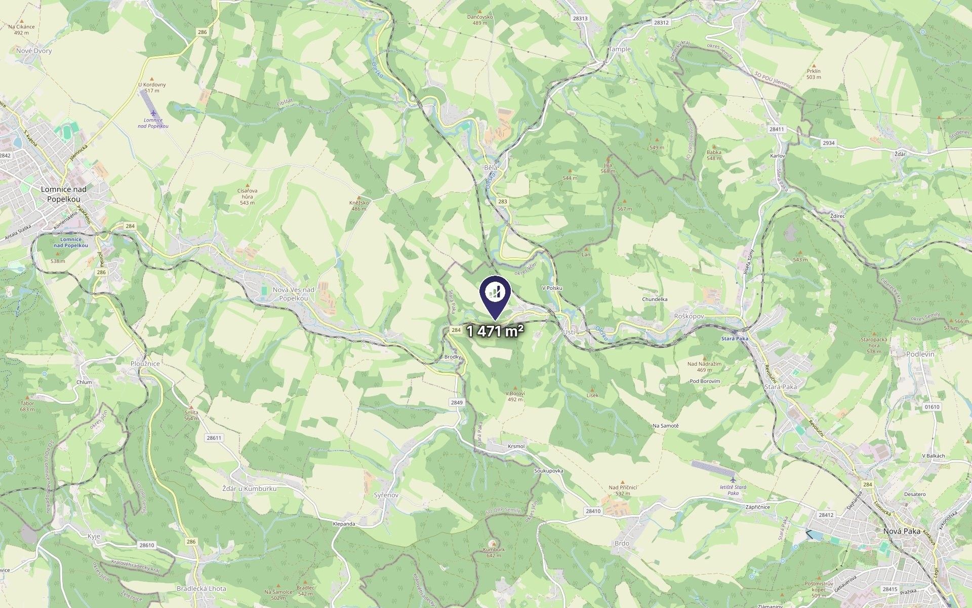 Louka · 736 m² · Stará Paka - 3